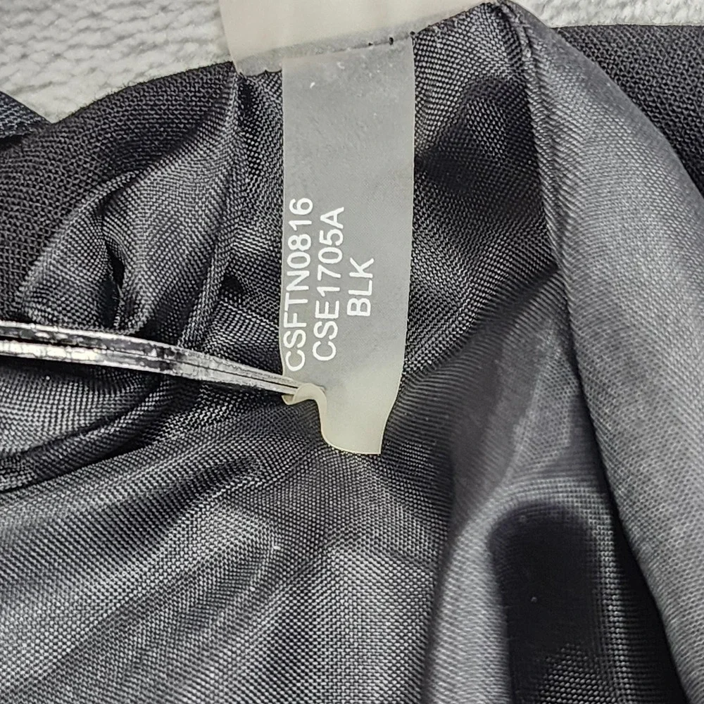 Calvin Klein Skirt Womens 10 Black Twill Pencil Knee Length Lined Stretch Office